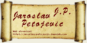 Jaroslav Petojević vizit kartica